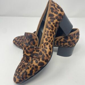 Leopard Print Block Heel Loafers Marc Fisher LTD Hudsonly size 8.5M